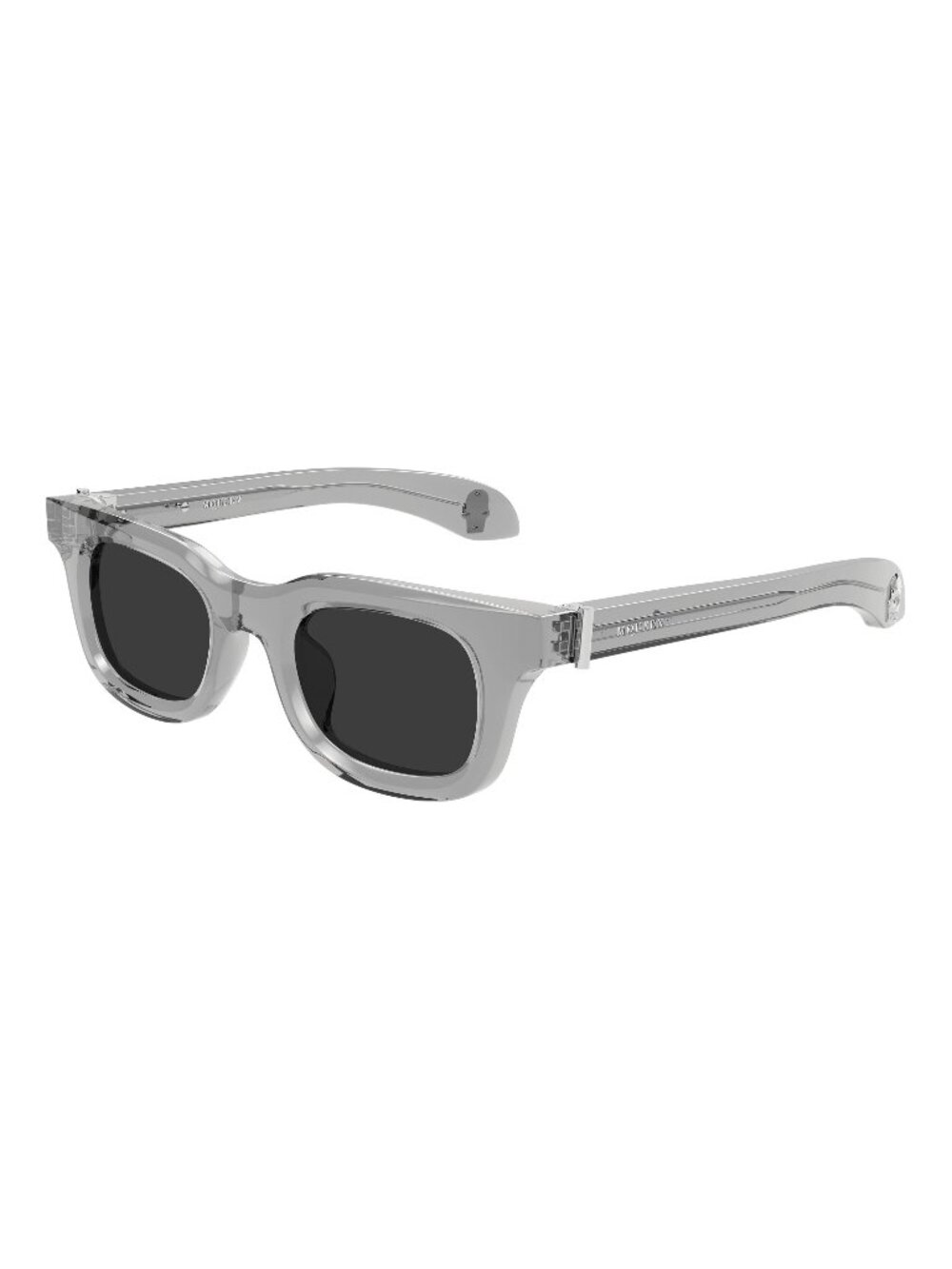 New Alexander McQueen Men's Sunglasses Grey Lens Acetate Frame AM0547S 003 46